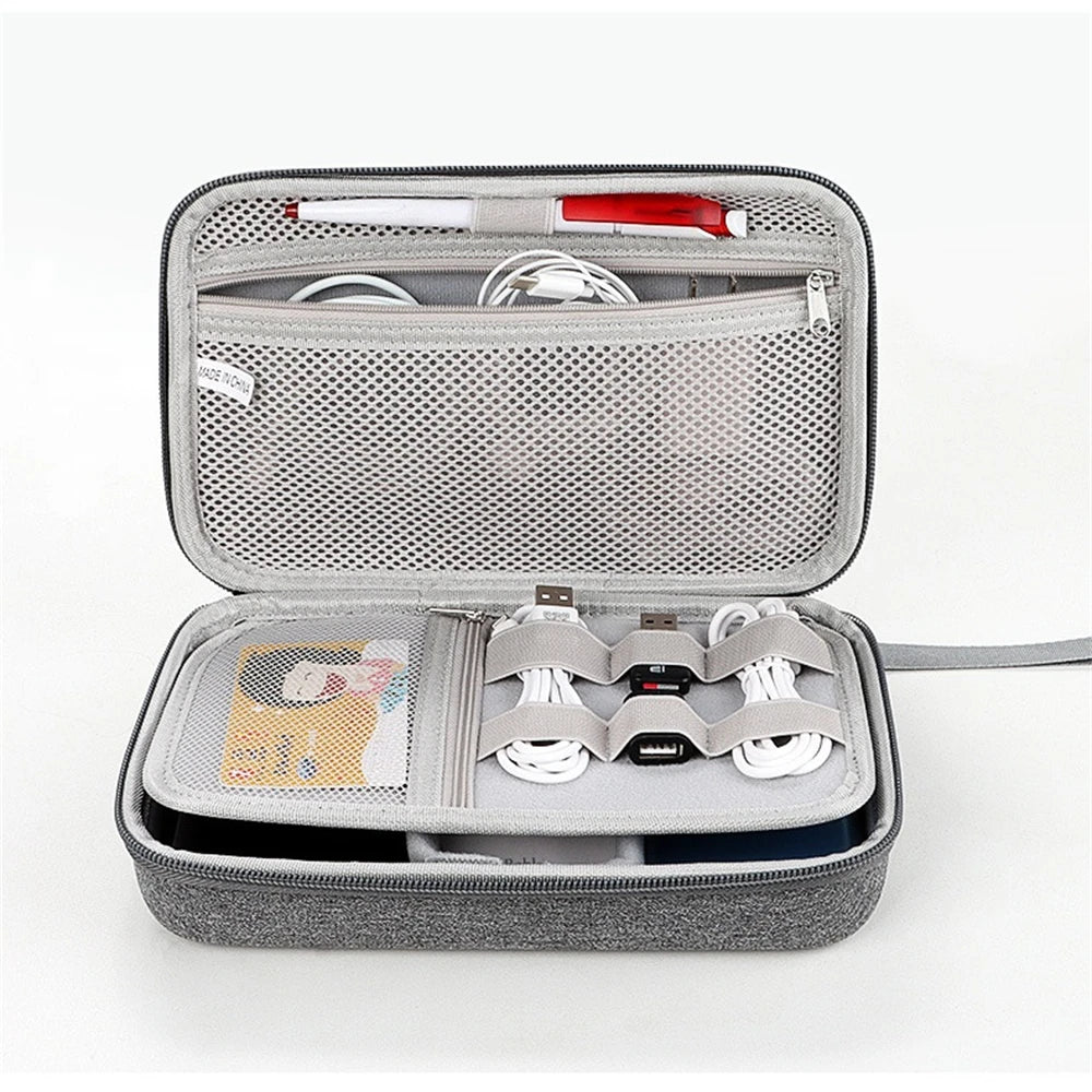 Large Capacity Travel Electronics Organizer - EVA Duricrust Portable Storage Bag