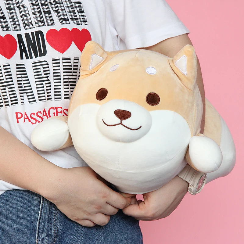 Adorable Fat Shiba Inu & Corgi Dog Plush Toys - Soft Kawaii Animal Cartoon Pillow Dolls