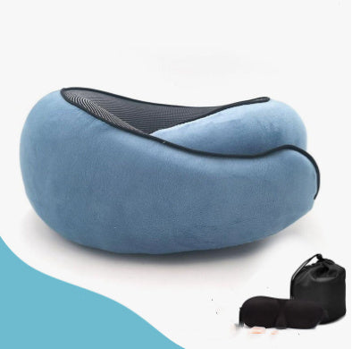 Durable U-Shaped Travel Neck Pillow – Memory Cotton Cushion for Airplane Naps